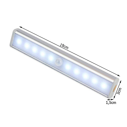 Self-adhesive cupboard rail light
