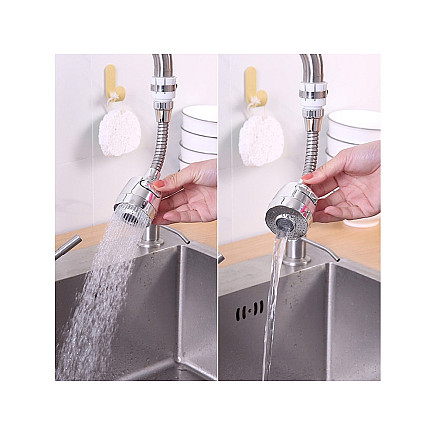 Virtuves jaucējkrāna ūdens aerators, 360°, M22, hromēts, sudraba