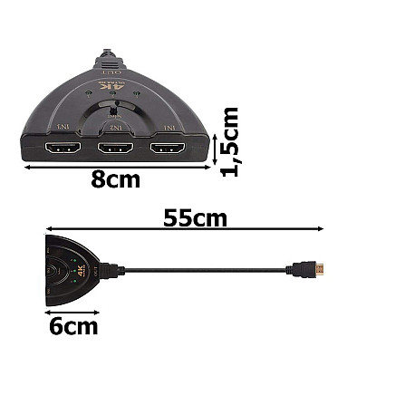 HDMI 3-in-1 4K Slēdzis
