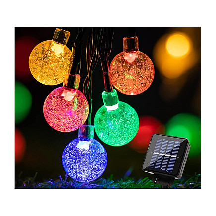 Garden garland lights 40 led solar multicolour