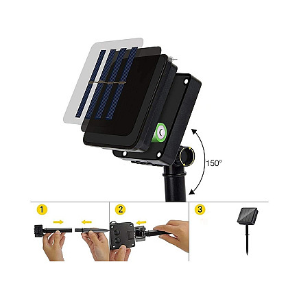 Garden garland lights 40 led solar multicolour