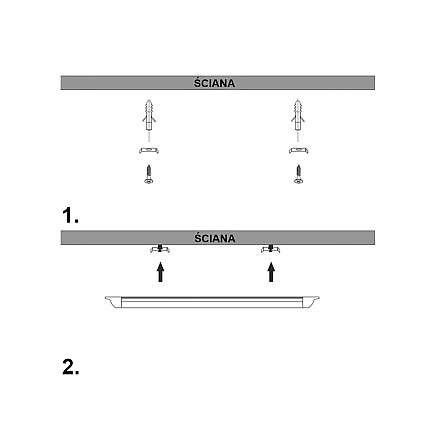 Led surface-mounted luminaire 120cm 28w
