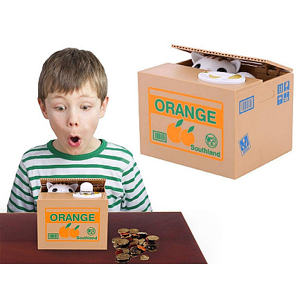 Moneybox kitty cat interactive automaton meows