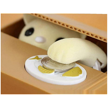 Moneybox kitty cat interactive automaton meows