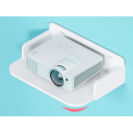 Wall-mounted book shelf flowers white matt