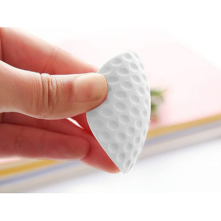 Door handle bumper self-adhesive to walls