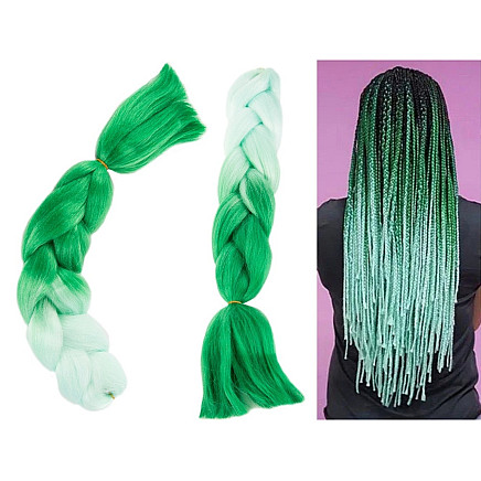 Synthetic hair for colour ombre braids