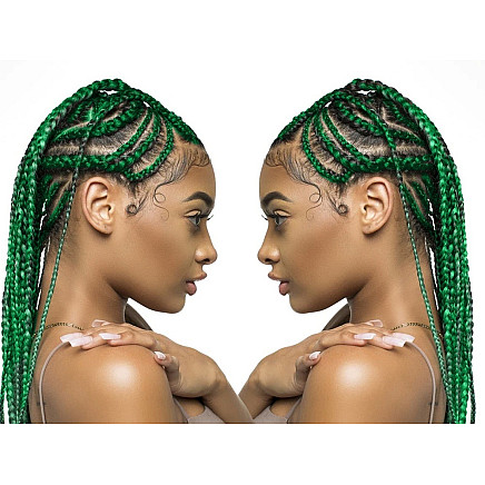Synthetic hair for colour ombre braids