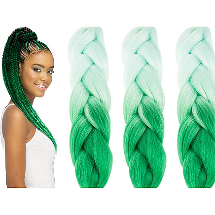 Synthetic hair for colour ombre braids
