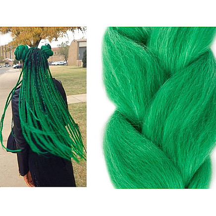 Synthetic hair for colour ombre braids