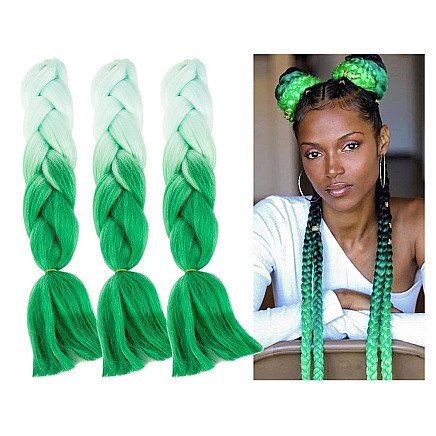 Synthetic hair for colour ombre braids