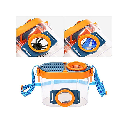 Magnifying glass insect magnifying glass container