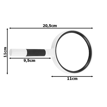 Klasiskā palielināmā stikla lasīšanai 95mm 3x - 5907451344934 Klasiskā palielināmā stikla lasīšanai 95mm 3x