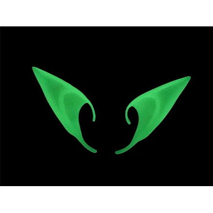 Artificial gnome elf ears glowing