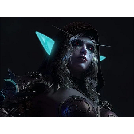 Artificial gnome elf ears glowing