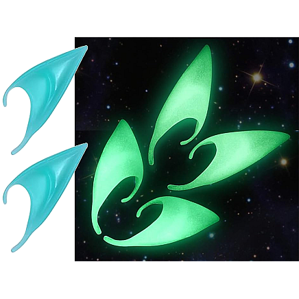 Artificial gnome elf ears glowing