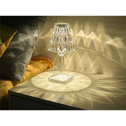 Table lamp led crystal rgb usb remote control