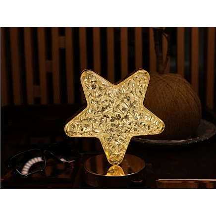 Table star night light crystal led rgb usb