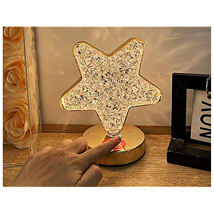 Table star night light crystal led rgb usb