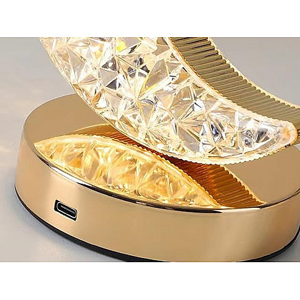 Table lamp moon crystal led rgb usb
