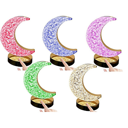 Table lamp moon crystal led rgb usb