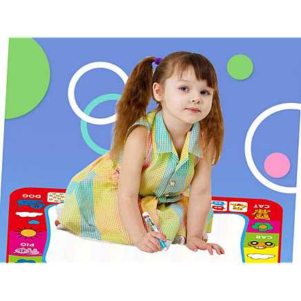 Water colouring mat large letters numbers educational