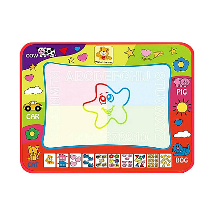 Water colouring mat large letters numbers educational