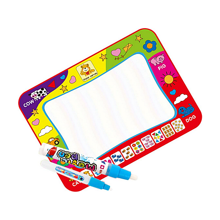 Water colouring mat large letters numbers educational