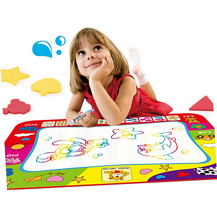 Water colouring mat large letters numbers educational