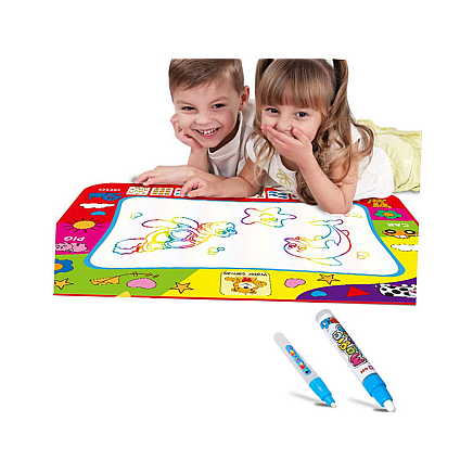 Water colouring mat large letters numbers educational