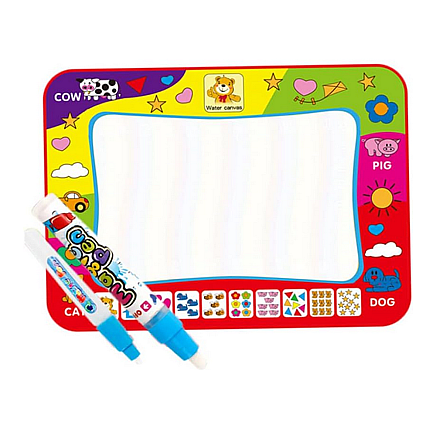 Water colouring mat large letters numbers educational