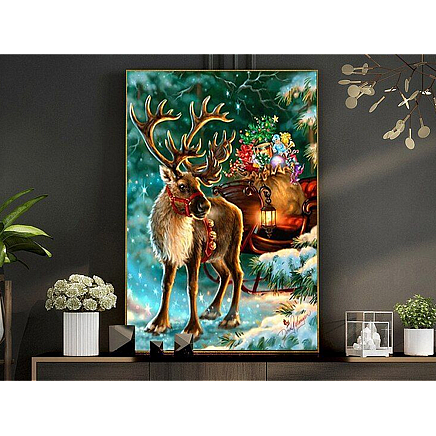 Diamond embroidery reindeer christmas set 5d