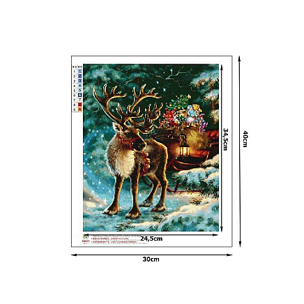 Diamond embroidery reindeer christmas set 5d