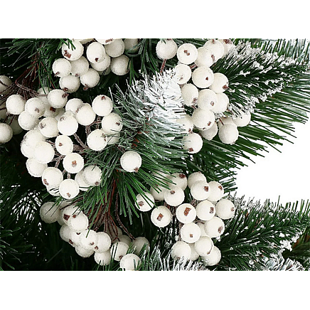 Frosted rowan white christmas decoration 5 pcs