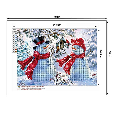 Diamond embroidery snowman set christmas 5d