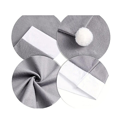 Ziemassvētku vecīša cepures krēslu pārvalki 6 gab.