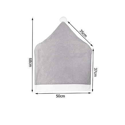 Ziemassvētku vecīša cepures krēslu pārvalki 6 gab.