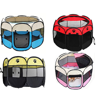 Collapsible dog pen pet bed cat cage large kennel lightweight