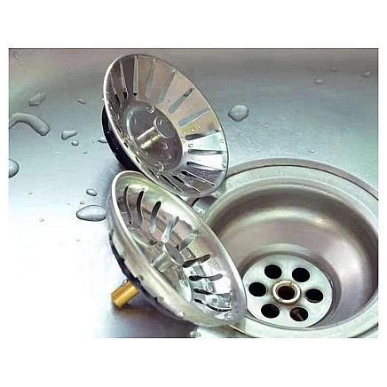 Metal sink stopper strainer large basket