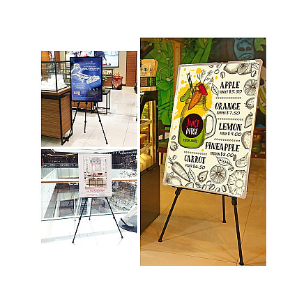 Molberts Mākslinieku Statīvs Zīmēšanai Gleznošanai un Izstādei ar Somu, Melns - 5907451337042 Molberts Mākslinieku Statīvs Zīmēšanai Gleznošanai un Izstādei ar Somu, Melns