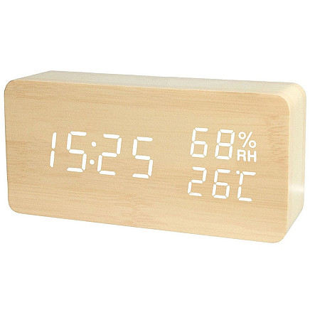 Electronic alarm clock thermometer hygrometer usb