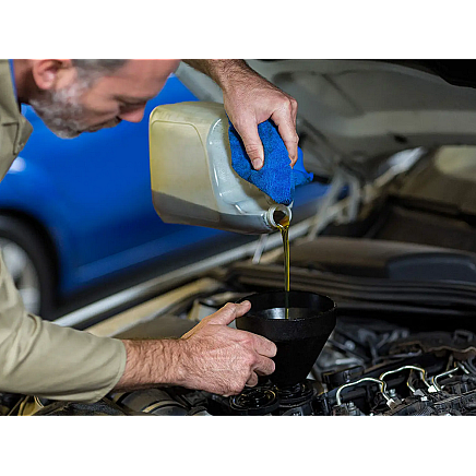 Fuel funnel oil tank large strainer