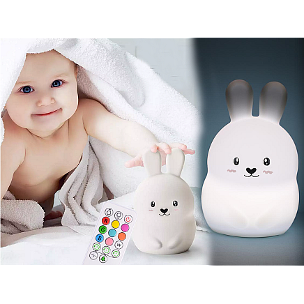 Childrens night light led rabbit touch rgb remote control