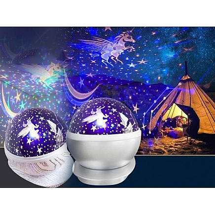 Star led rotating night light projector
