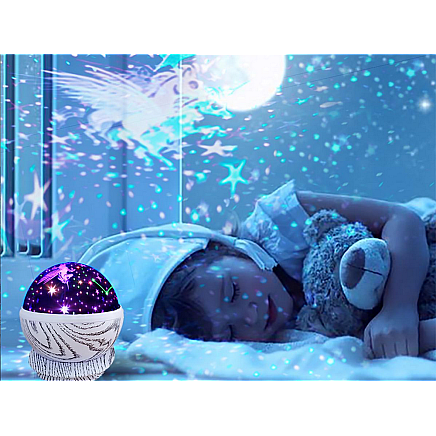 Star led rotating night light projector
