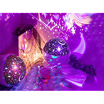 Star led rotating night light projector