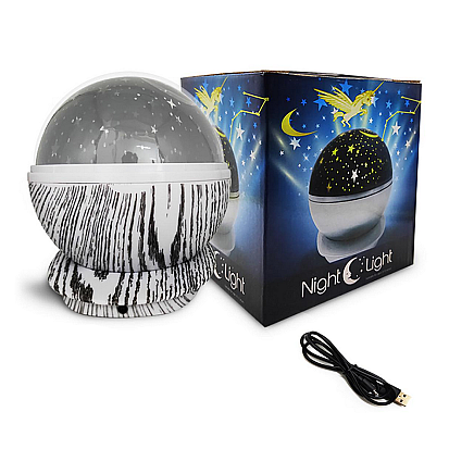 Star led rotating night light projector