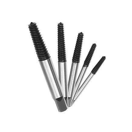 5 gab. salauzto skrūvju izvilcēju komplekts, sarkans