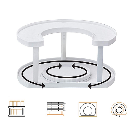 Bin organiser spice rack rotatable