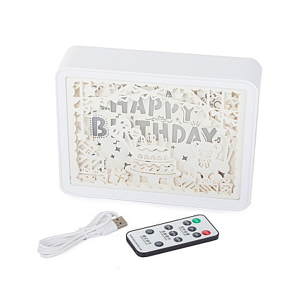 Bedside table lamp 3d colours rgb led remote control touch